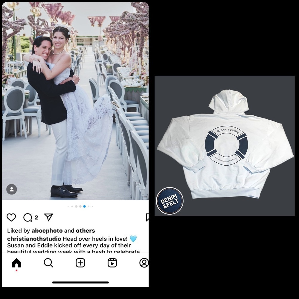 MADHAPPY Susan Mayer (Desperate Housewives) & Eddie Light Blue Wedding‎ Hoodie!